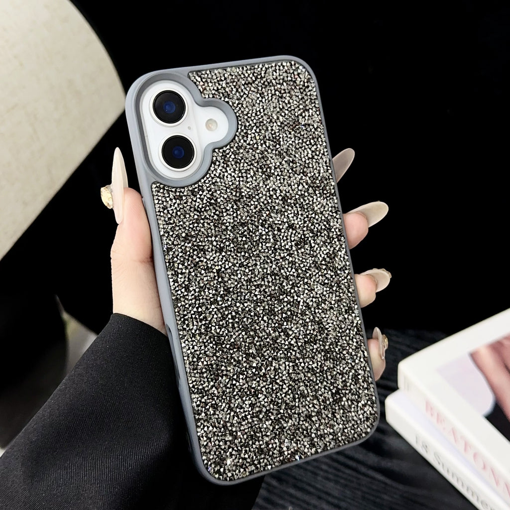Boîtier de luxe de téléphone fait main en diamant complet