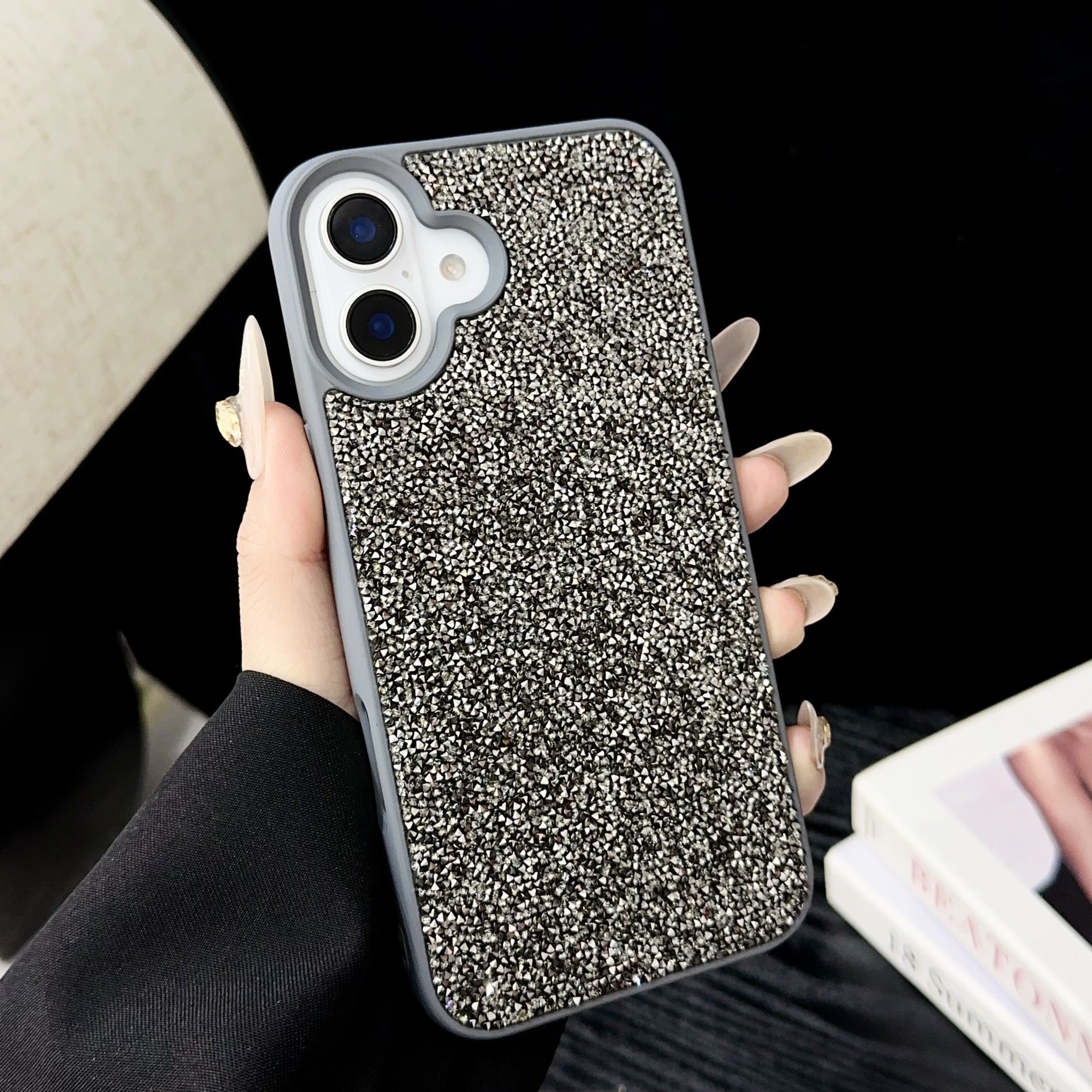 Boîtier de luxe de téléphone fait main en diamant complet