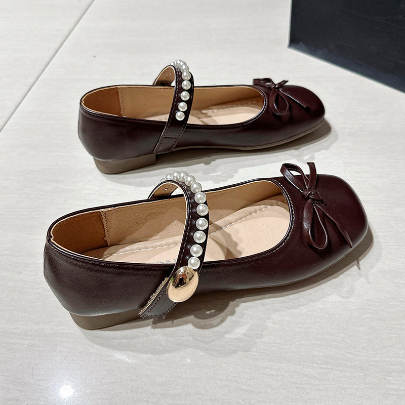 Filles & Femmes Style doux Pearl Mary Jane Flats