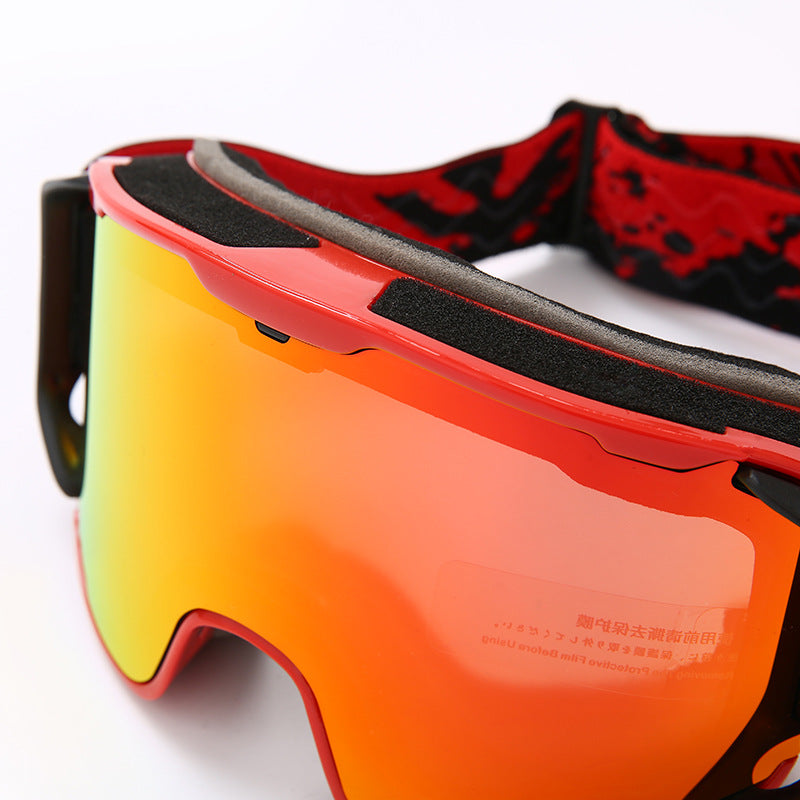 Gants de ski Double couche Anti-fog Plein Real Film Gants de ski