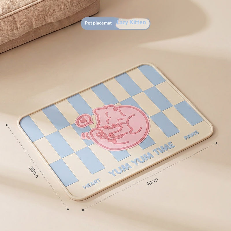 Pet Placemat Silicone Mat Non-dérapant Imperméable résistant aux taches