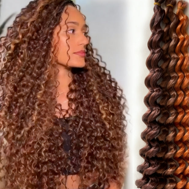 24in150g Italie boucles Deep twist boho boucles Crochet cheveux