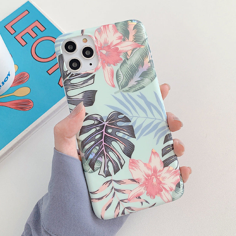 Laser Flowers Téléphone portable Silicone Soft Case