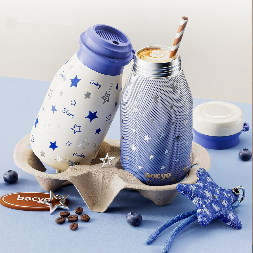 Denim Star Thermal Mug Water Bottle for Women