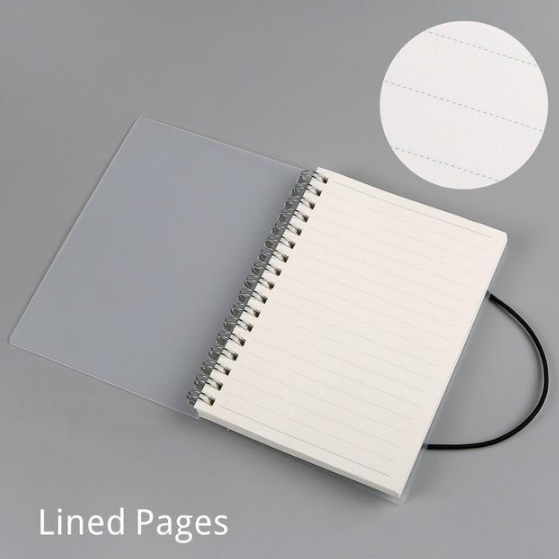 Cahier de notes de bobines spirales en plastique