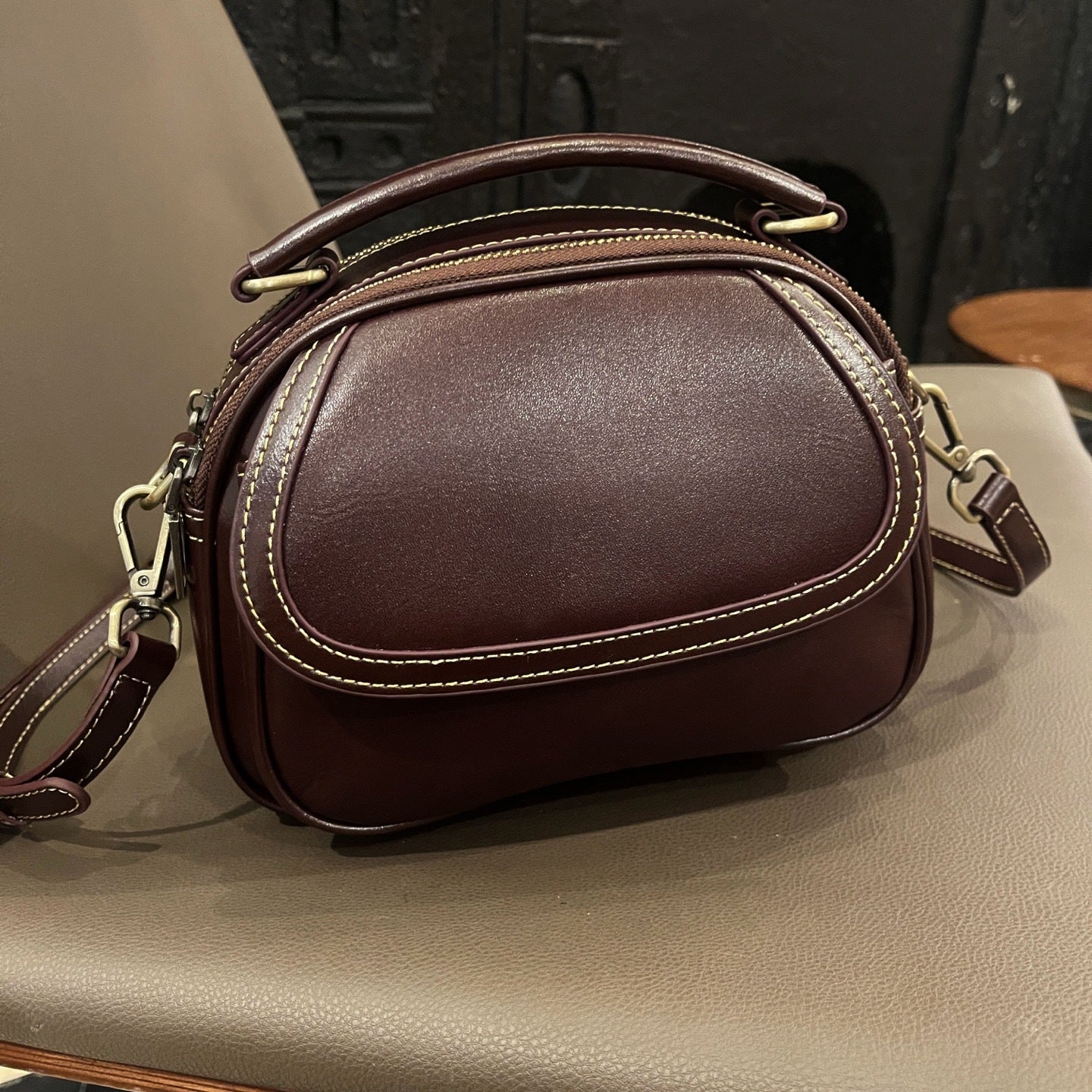 Sac croisé en cuir à épaule unique