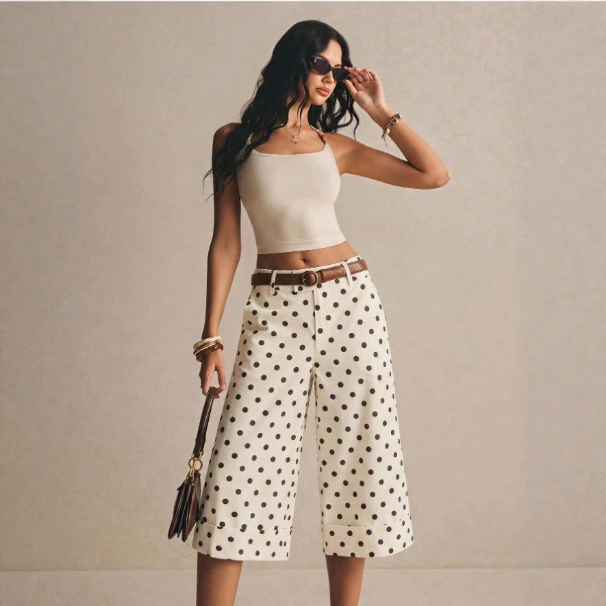 Pantalons Midi Vintage haut de gamme pour femmes