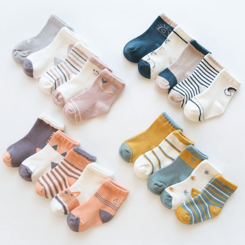 Chaussettes pour enfants en coton peigné