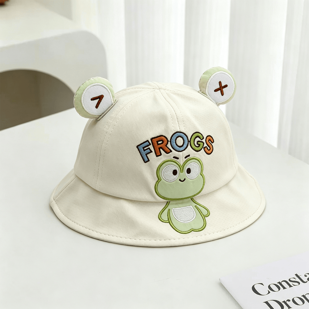 Été Bébé Style Trois dimensions grenouille oreille Broderie lot lettre pliable mignon et sof