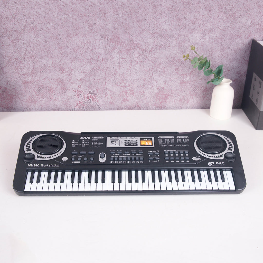 61 Clés Musique numérique noire Clavier électronique Piano électrique Enfants Instrument de musique