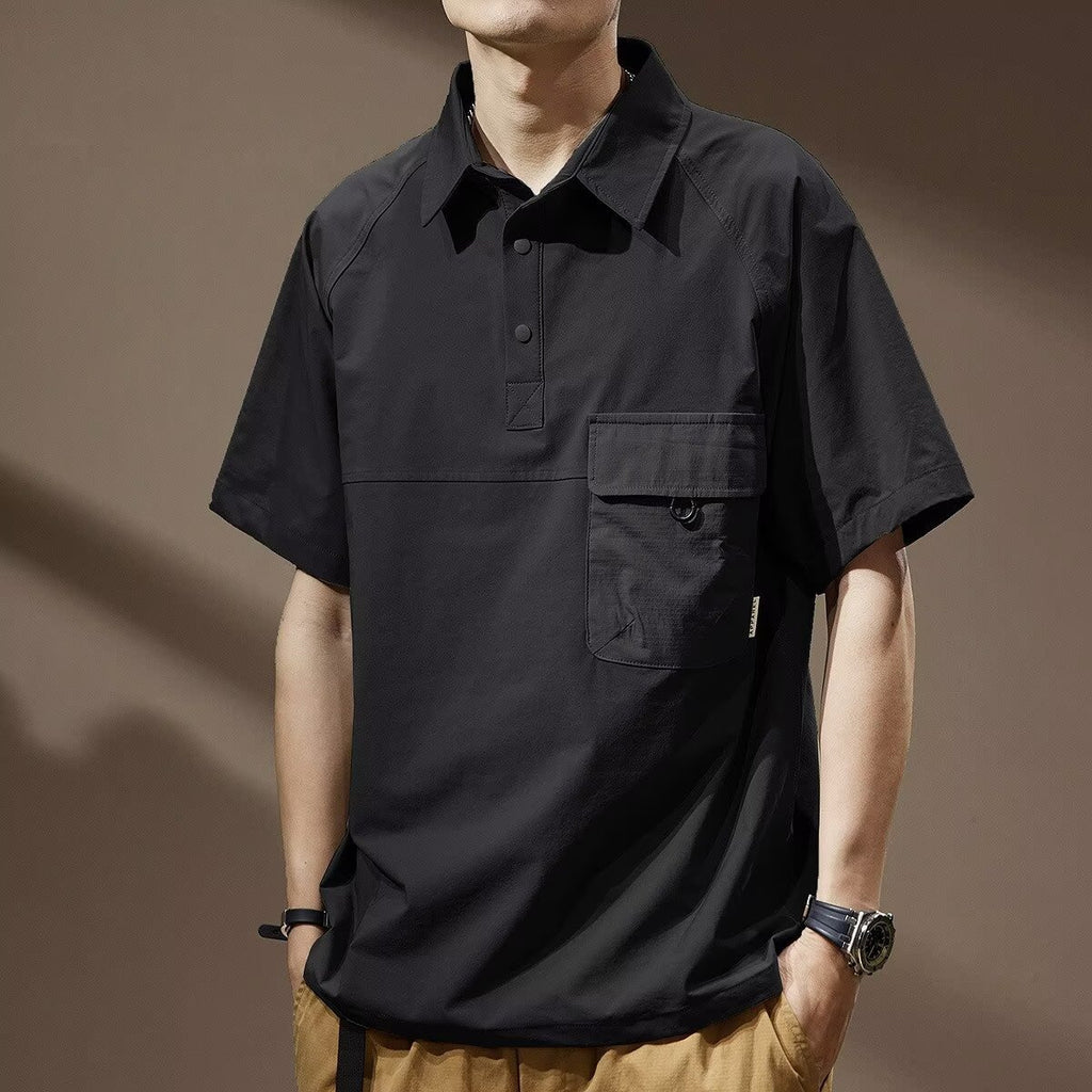 T-shirt tendance Lapel rétro homme