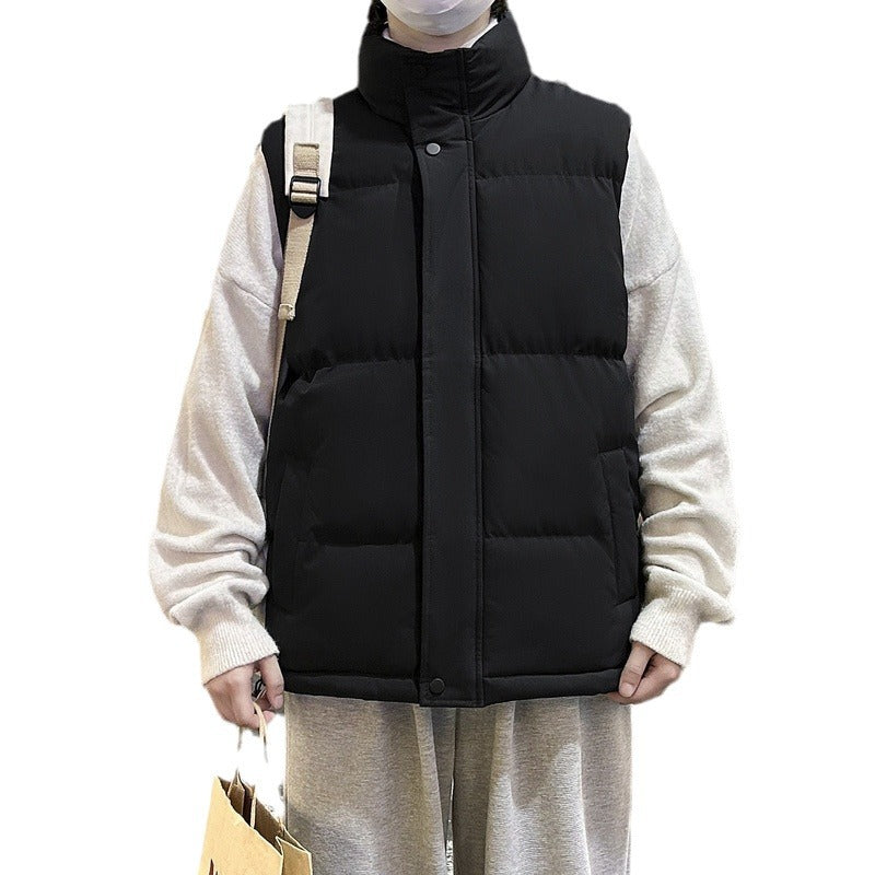 Stand Collar Vest Winter Loose Plus Taille Veste rembourrée Coton Coat rembourré
