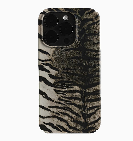 Tiger en cuir gris Pattern Art Niche Phone Case