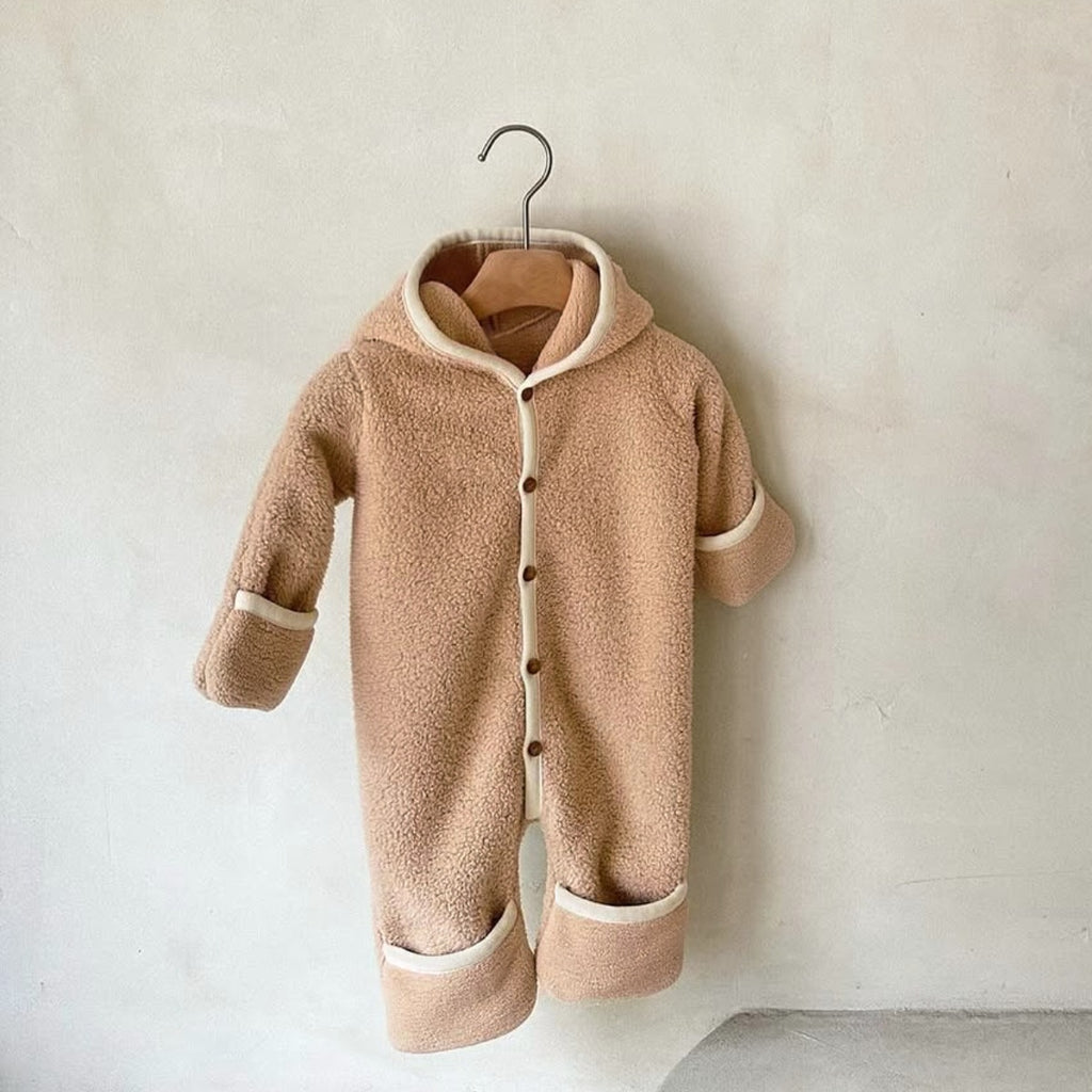Romper d'hiver épaissé d'une pièce pour bébés