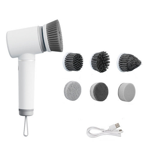 6en1 Brosse de nettoyage rechargeable sans fil avec 6 têtes