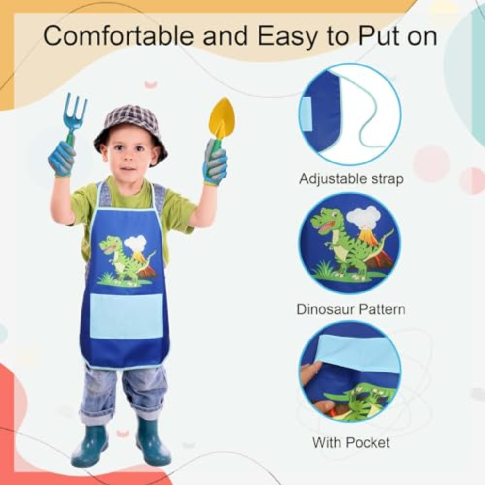 Ensemble d'accessoires pour jardin Dino et activités de plein air - Motifs préhistoriques pour