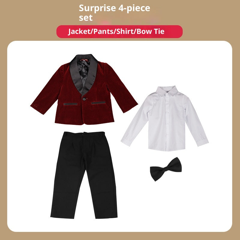 Costume pour enfants Robe de fête pour fille de fleur de garçon coréen