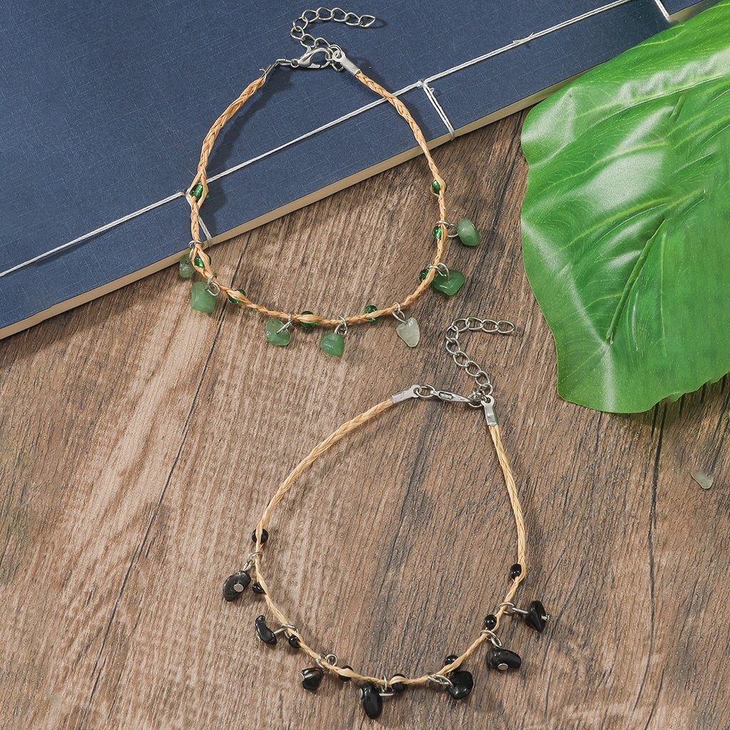Bohème Multicolore Pebble Anklet pour les femmes