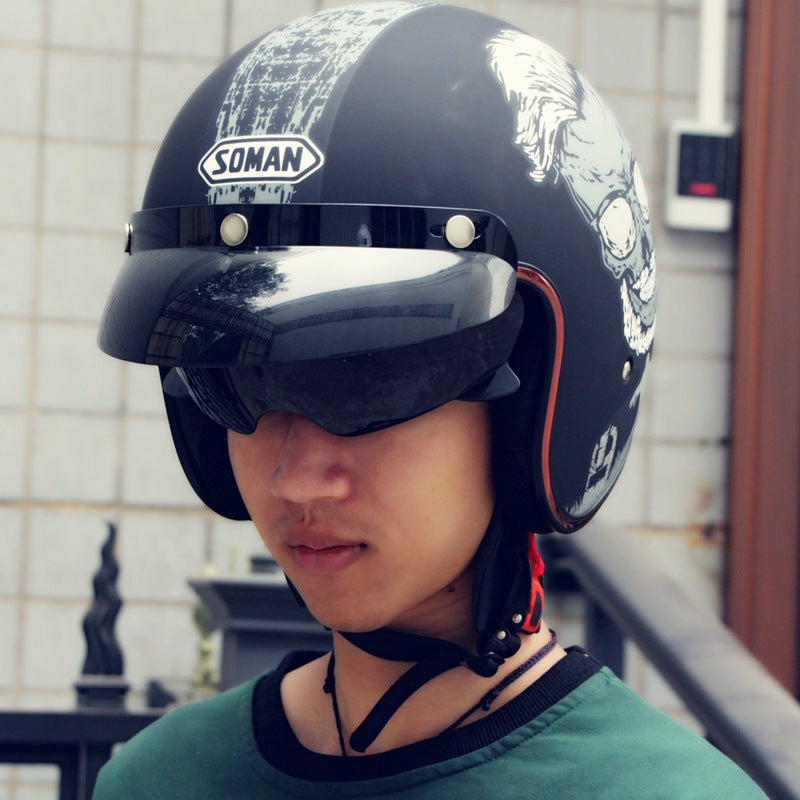 Casque d'équitation extérieur rétro pour hommes et femmes