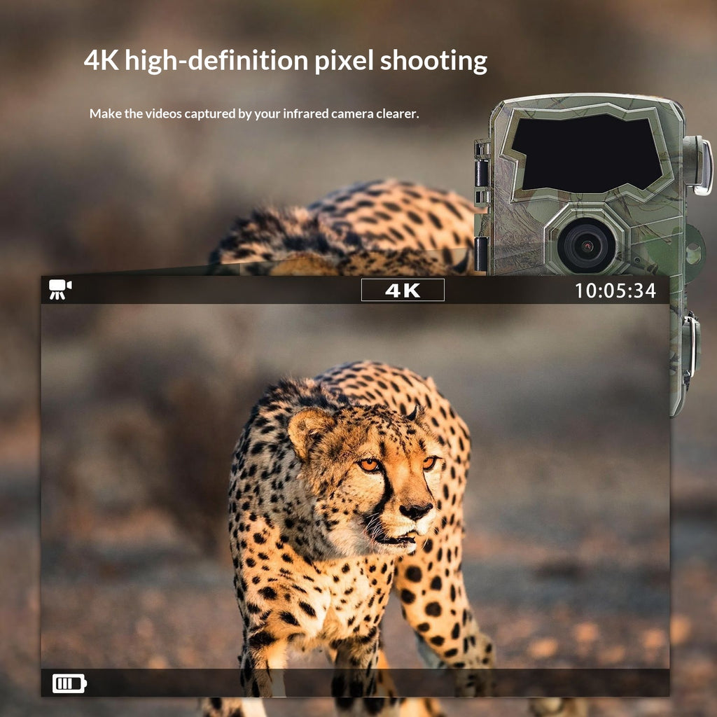 Caméra de chasse Wi-Fi pour la recherche scientifique en plein air avec surveillance activée par mouvement