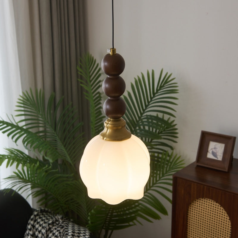 Lustre style français Vintage Bois massif Fond mural Artistique Hallway Light
