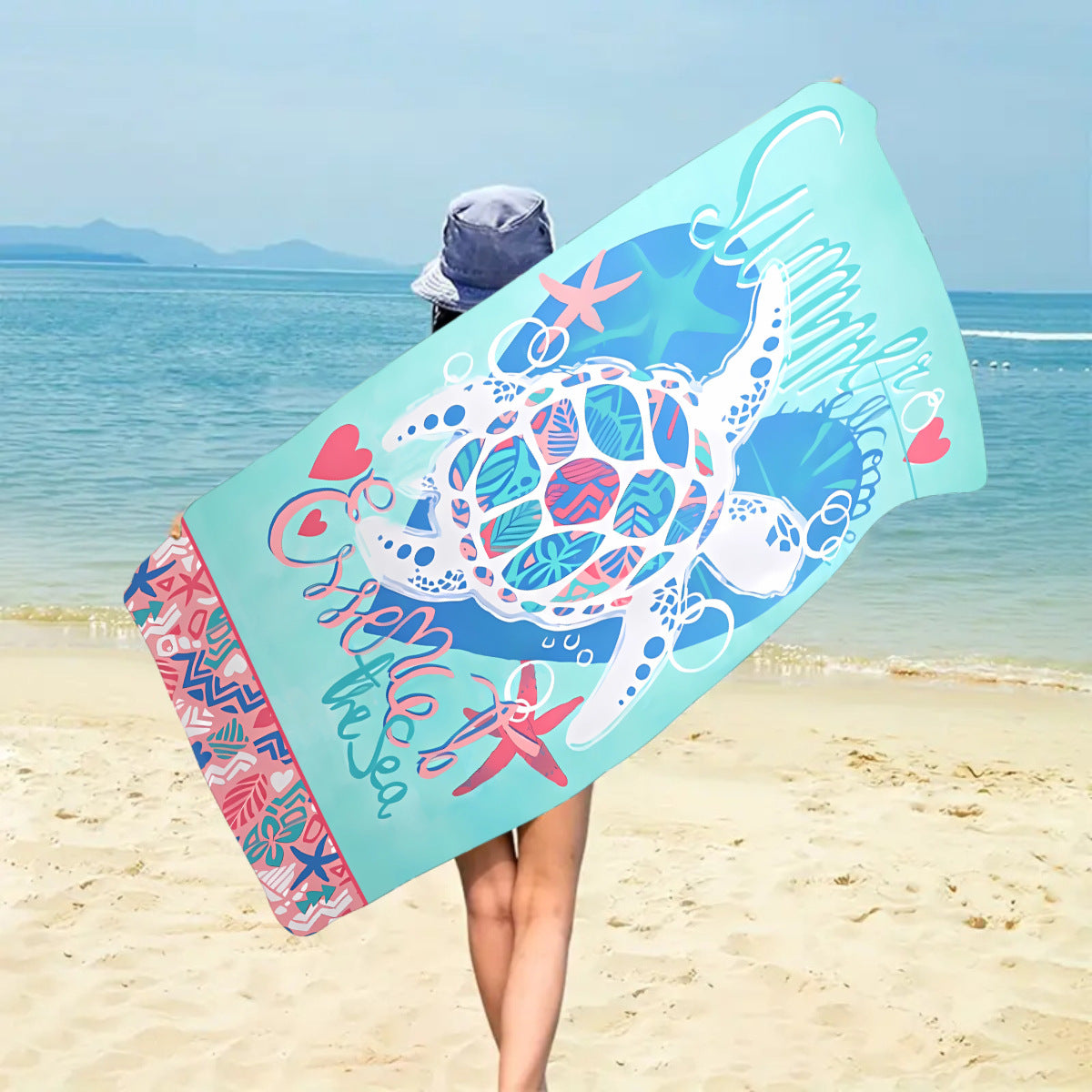 Serviette de bain de plage Microfibre à séchage rapide Velvet double face