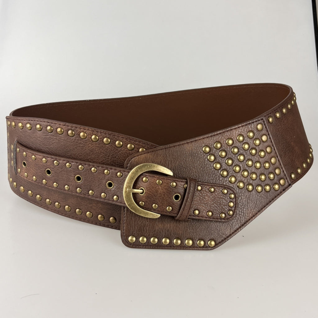 Rivet Punk large ceinture mode et polyvalent style vintage
