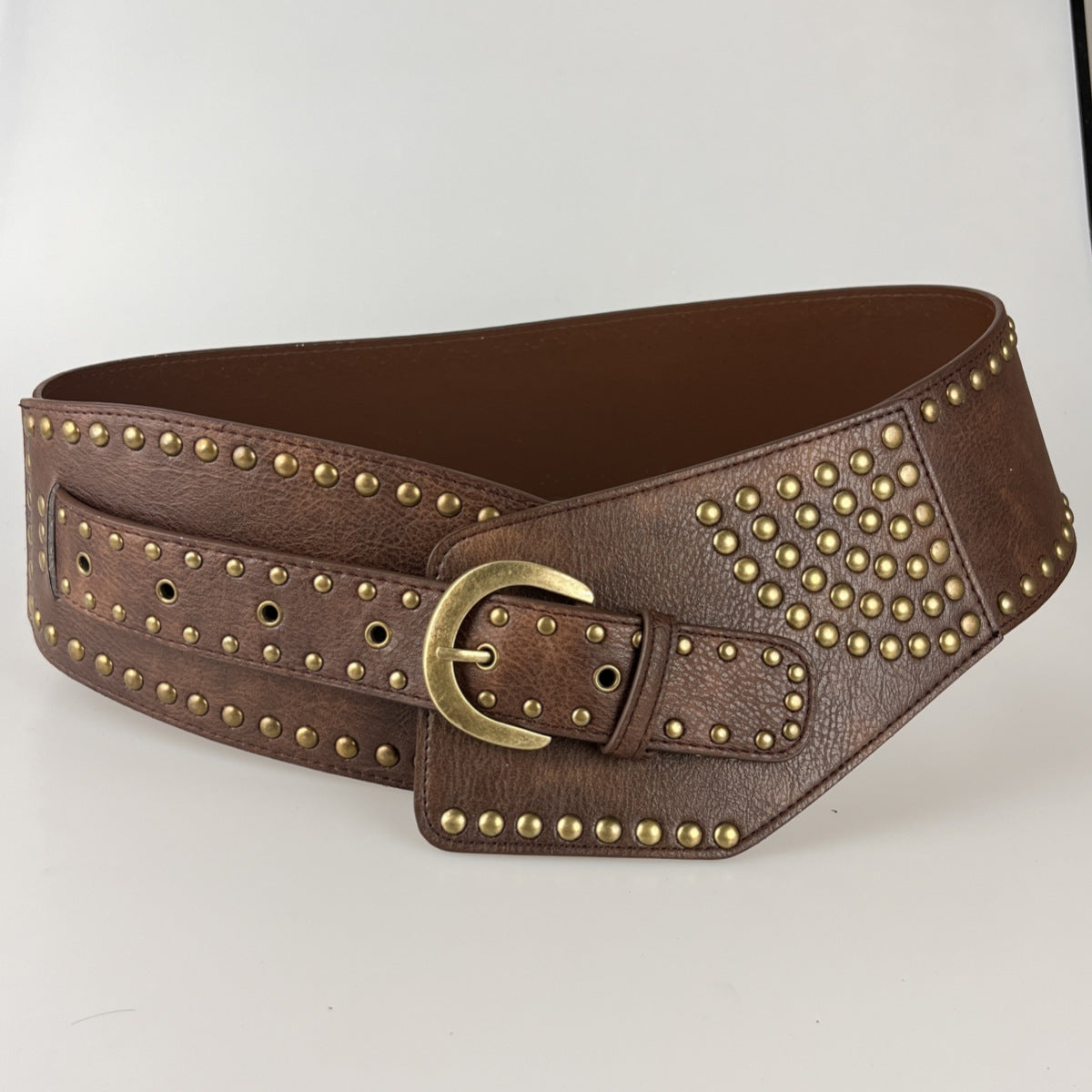 Rivet Punk large ceinture mode et polyvalent style vintage