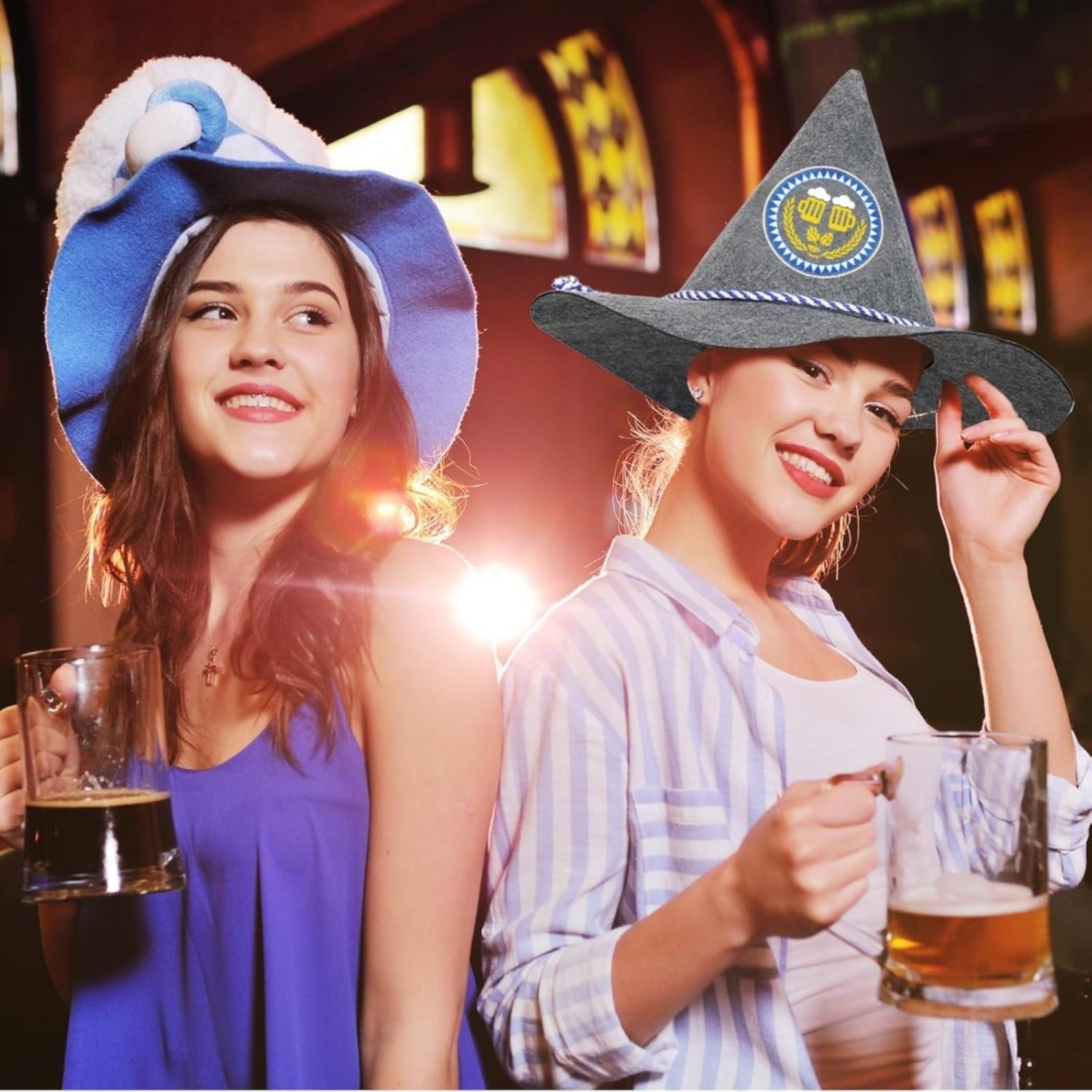 2-Pack Traditional Carnaval Hat Oktoberfest Accessoires de costume pour adultes