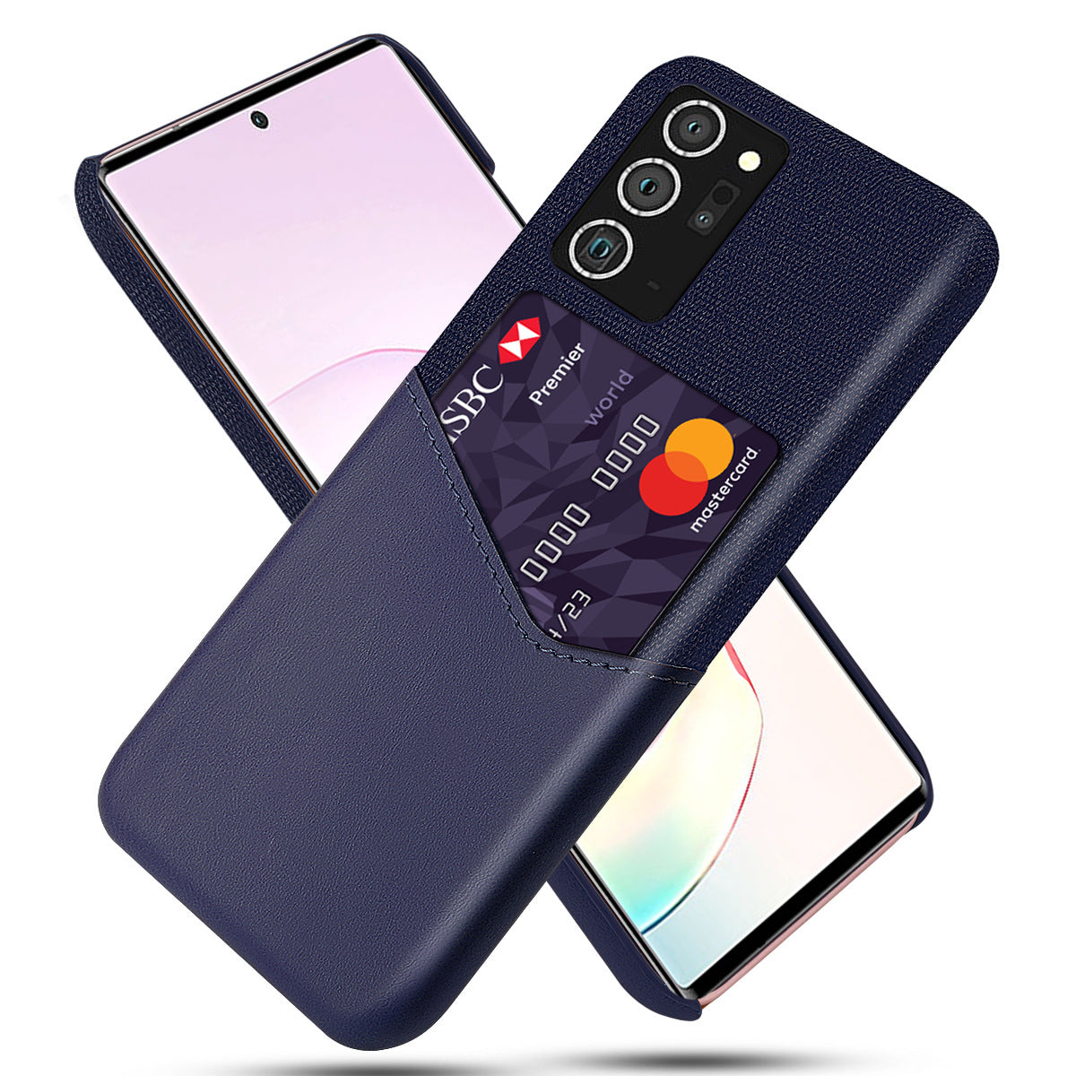 Couvercle de téléphone mobile modèle de tissu Carte unique étui en cuir de protection
