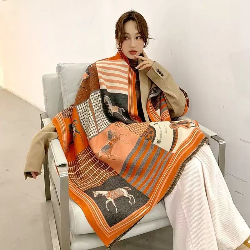 Femmes Hiver Cashmere-Feel CapeSholder Wrap Vêtements de dessus