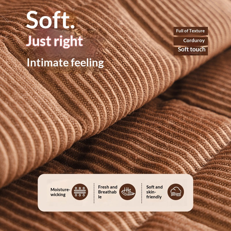 FallWinter Corduroy Coussin fixe monopiéce sans glissement avec revêtement pile