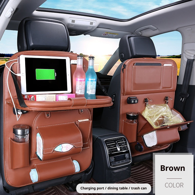 Sac de rangement en cuir pour voiture Pouch pliable