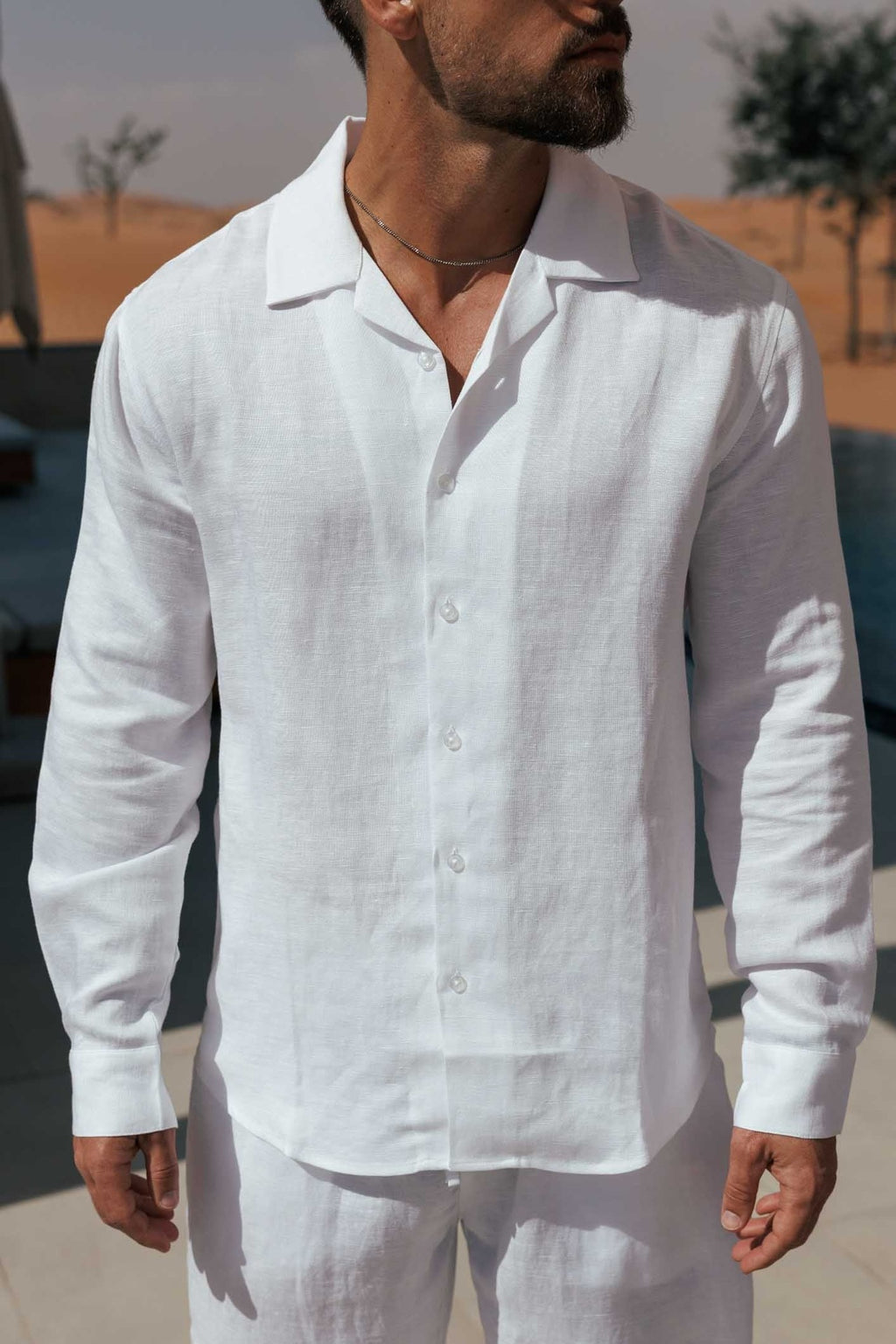 Chemise à manches longues à manches longues style cubain