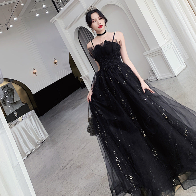 Robe de soirée noire Minorité tempéramentale Haut de gamme