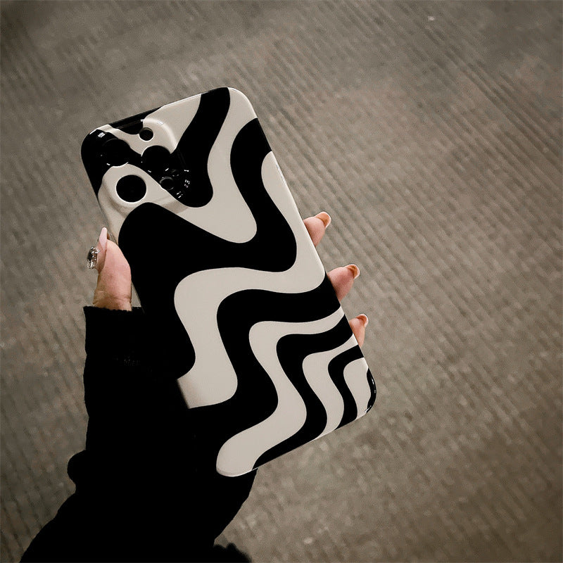 Etui de téléphone blanc et noir