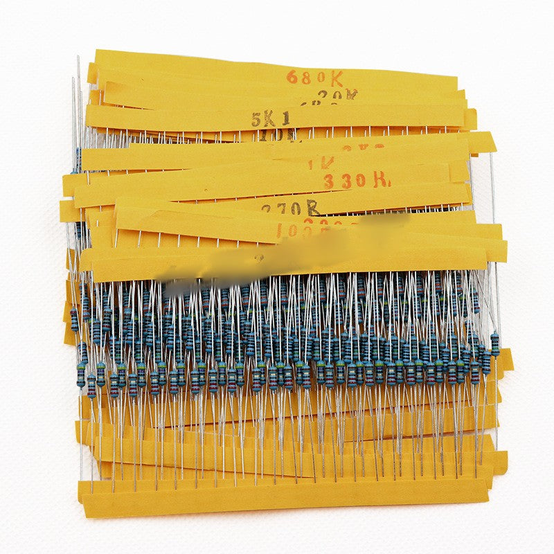 1-4W Anneau de cinq couleurs en métal Film de résistance Pack de 30 valeurs 20 Chaque 600pcs