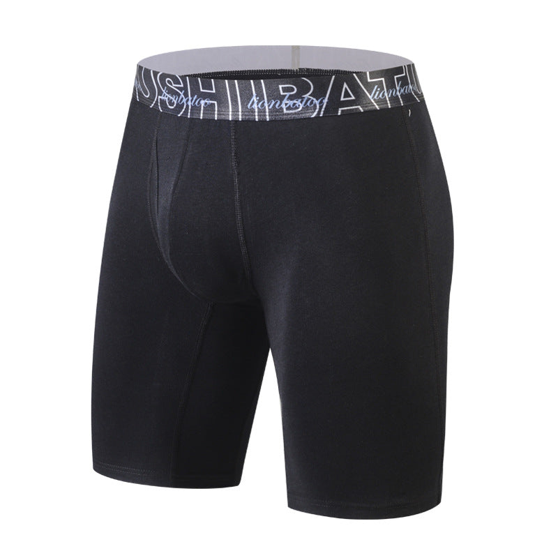 Sous-vêtements pour jambes longues pour hommes Coton Boxers pour jambes anti-friction