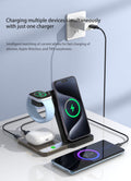 Bureau magnétique Support de recharge sans fil pliable à trois en un