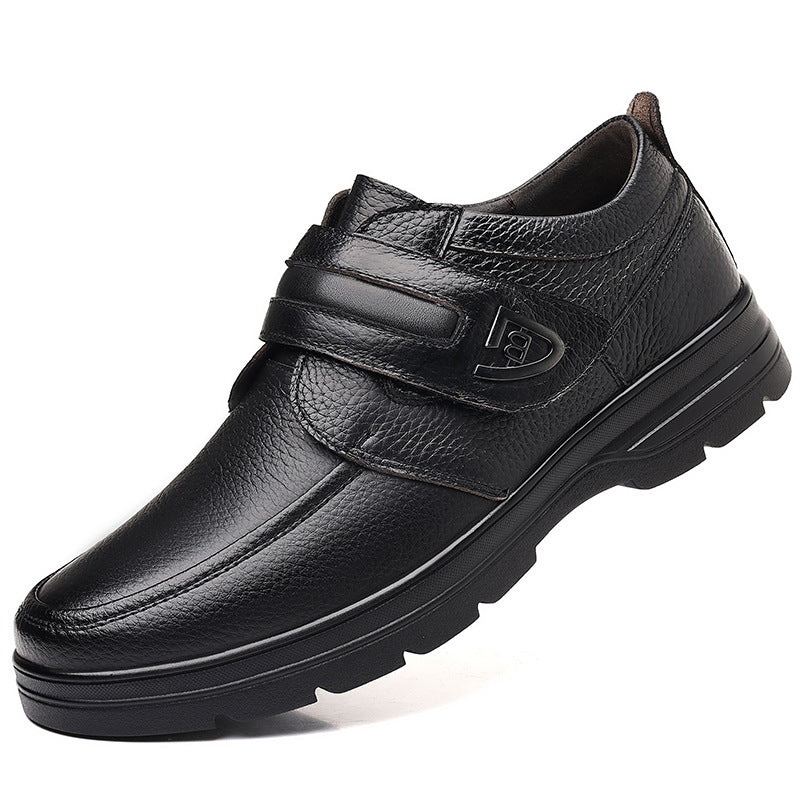 Chaussures en cuir casual britannique style affaires fabriqués à partir de Cowhide plein grain avec un So