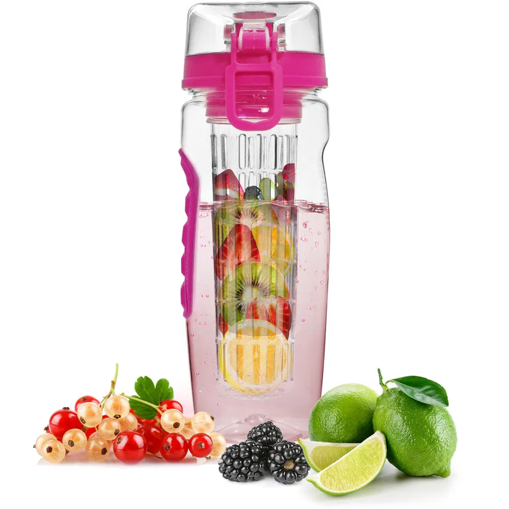 Fruit Infuseur bouteille d'eau 32OZ Juice Shaker Sport W& Flip Top Grips antidérapants pour off