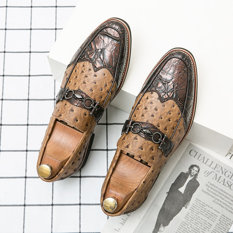 Chaussures en cuir casual homme avec un motif