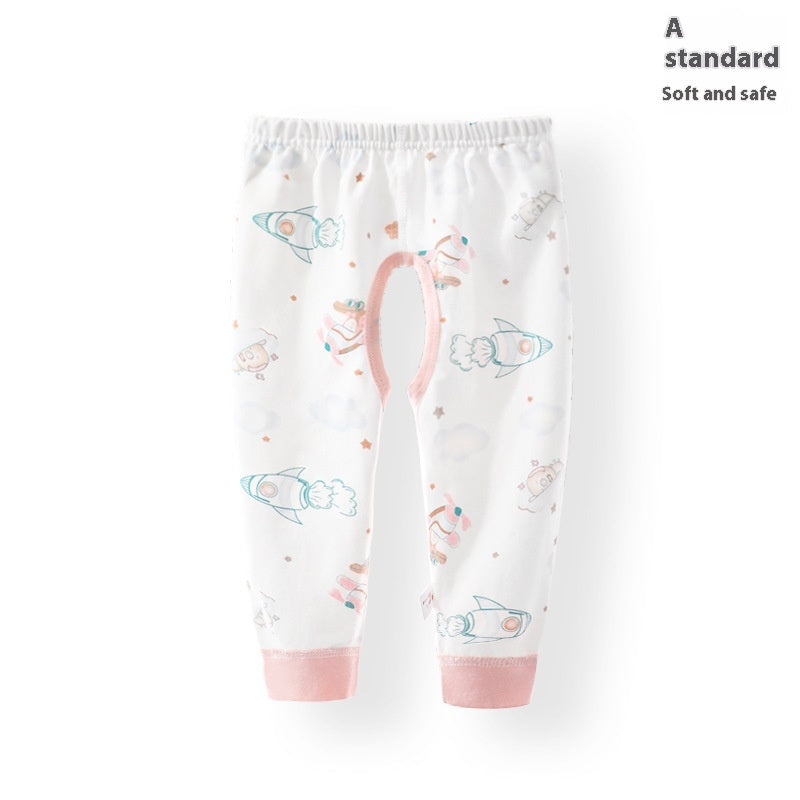 Garçon Pantalon à siège ouvert Pantalons Bébé Pantalon Pure Coton