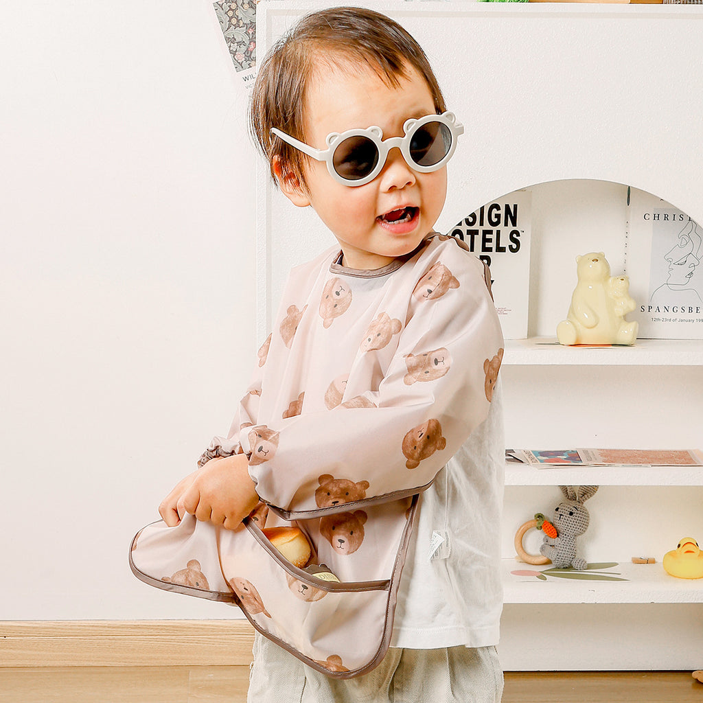 Coverall manches longues Reversible Baby Bib Gown