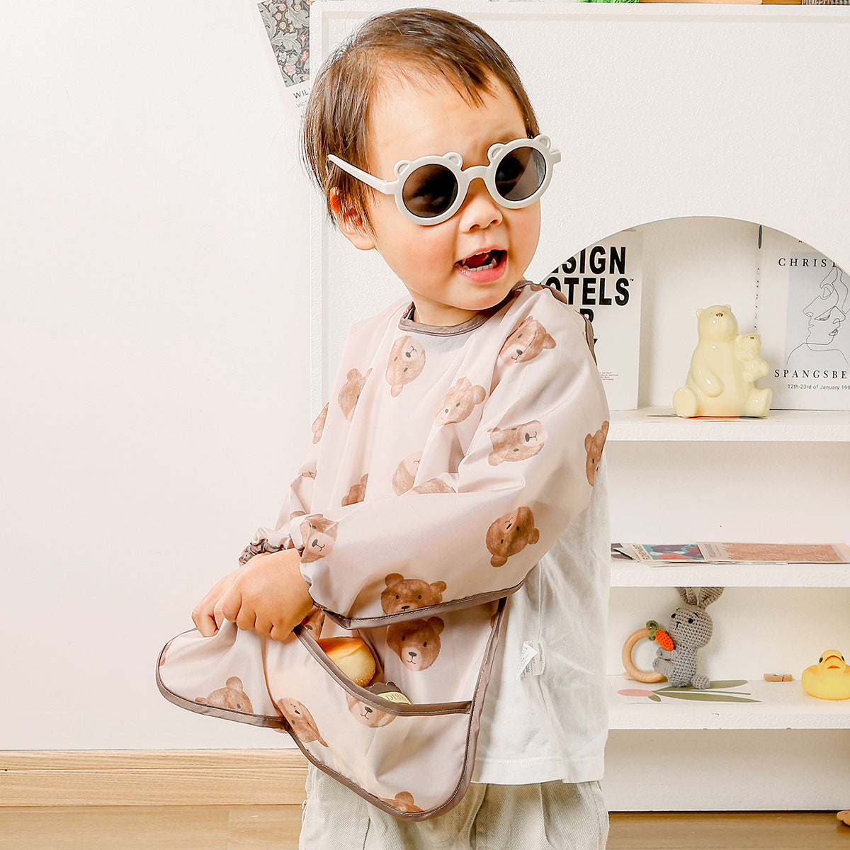 Coverall manches longues Reversible Baby Bib Gown