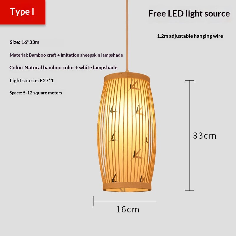 Lampes en bambou de style japonais pour hôtels et hôtels commerciaux