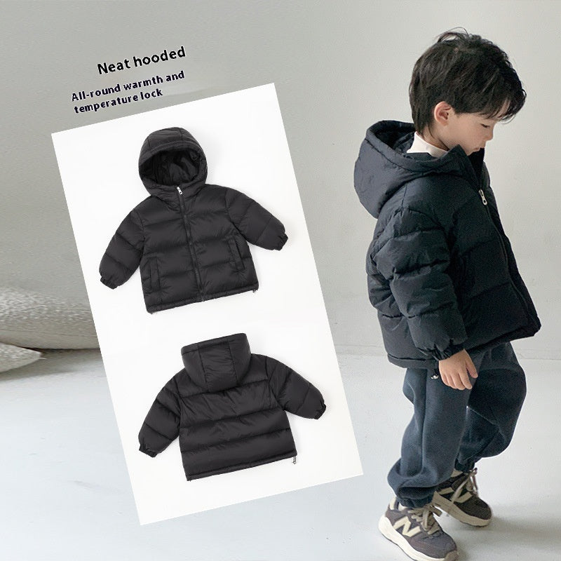 Garçons et filles d'hiver Épaisseur Veste à capuche