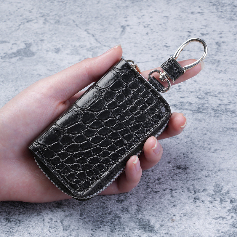 Cas clé de voiture zippée unisexe