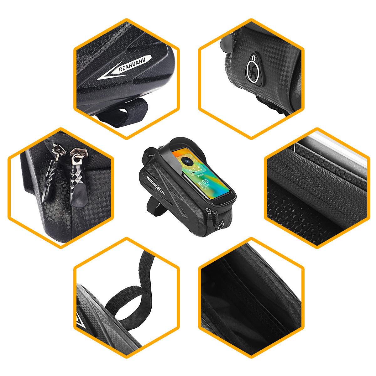 Sac de rangement pour téléphone de dessus de vélo