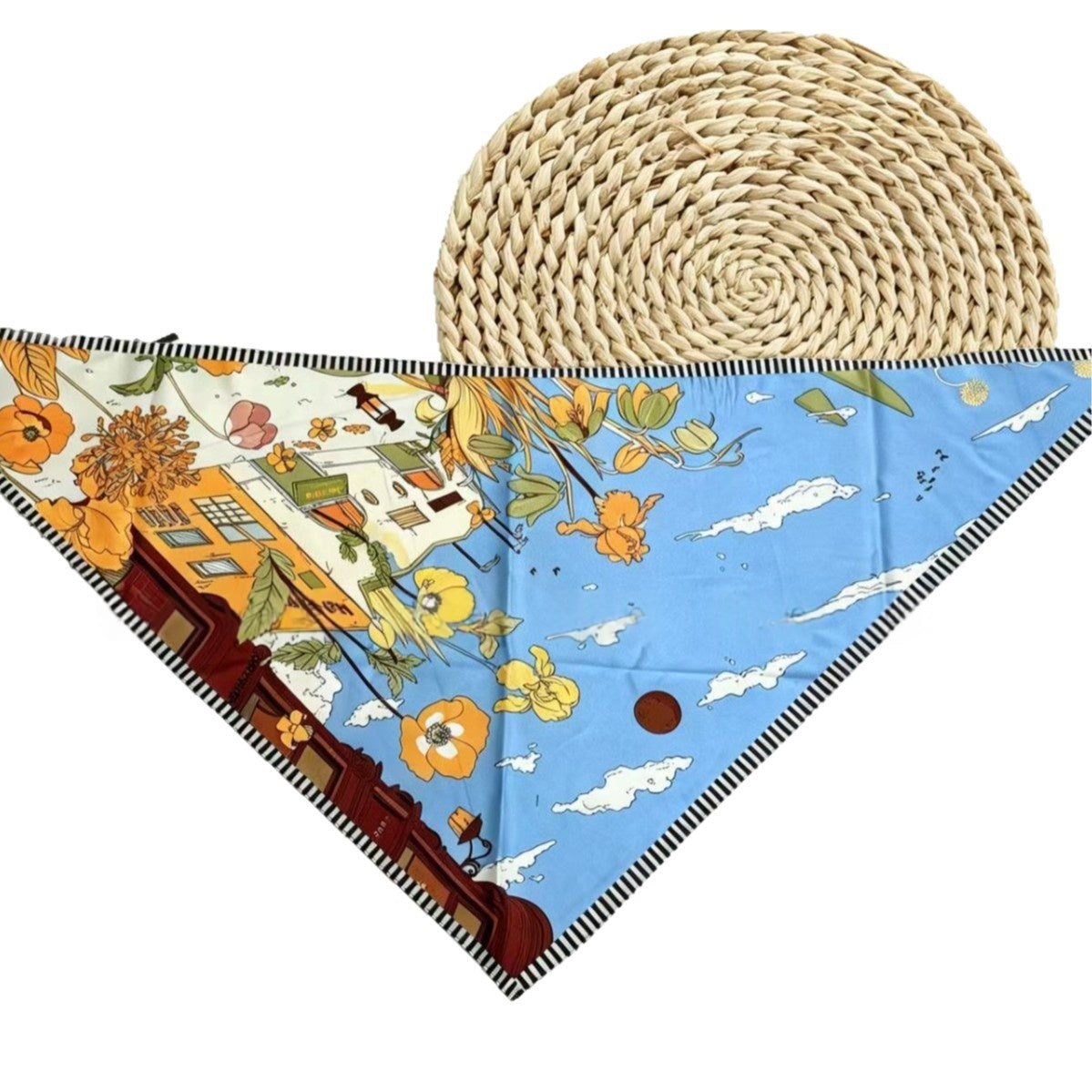 Écharpe en soie souple et polyvalente pour la protection contre le soleil